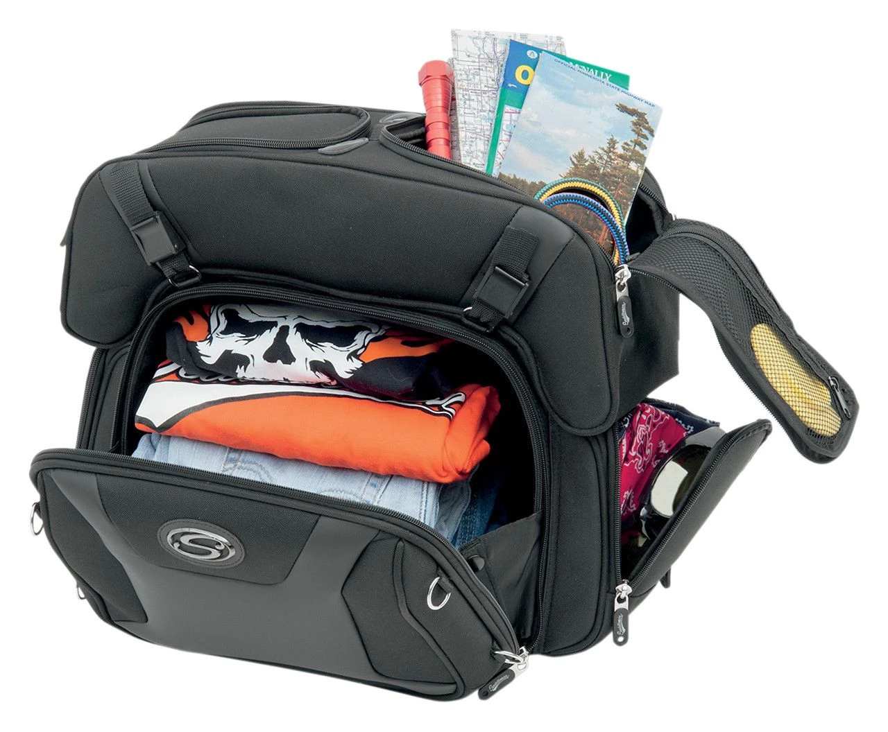 Saddlemen FBT2500 Sport Sissy Bar Combo Bag 2 Saddlemen FBT2500 Sport Sissy Bar Combo Bag - Image 2