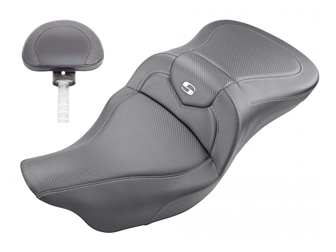 Saddlemen Road Sofa Extended Reach CF Seat For Harley Touring 2008-2022